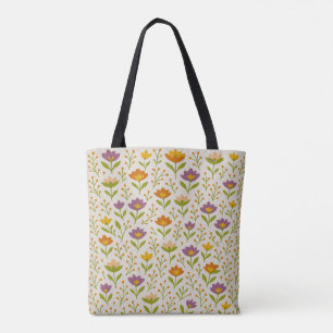 Bolsa de Mão Roxa, Rosa e Verde