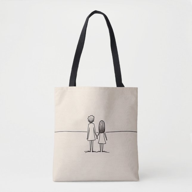 Bolsa de mão simples para o dia a dia – reutilizáv (Frente)