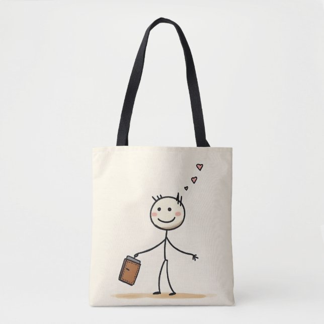 Bolsa de mão simples para o dia a dia – Reutilizáv (Frente)