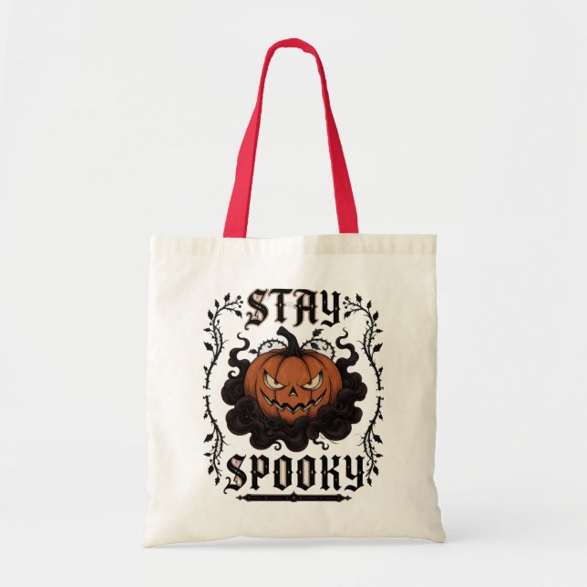 Bolsa de mão Stay Spooky Halloween Pumpkin  (Frente)