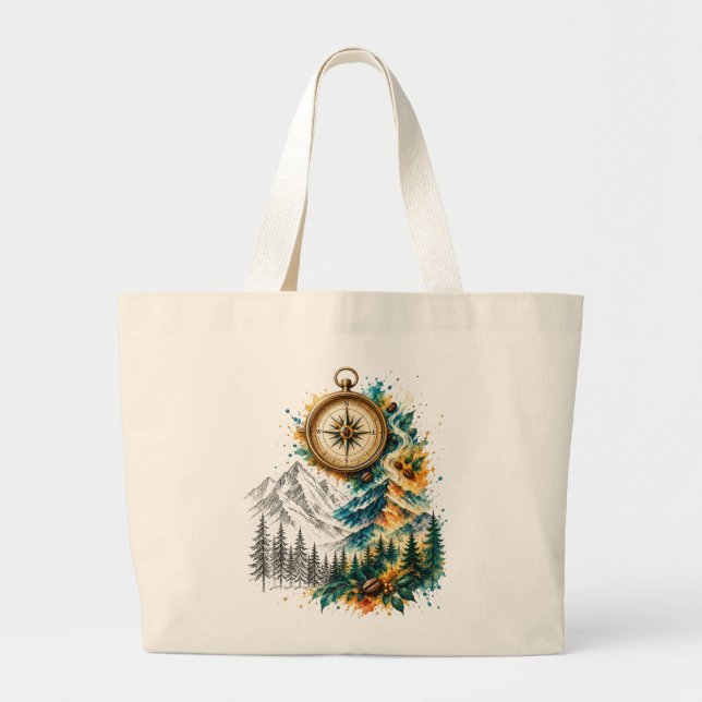 Bolsa de mão Vintage Coffee Explorer Mountain (Frente)