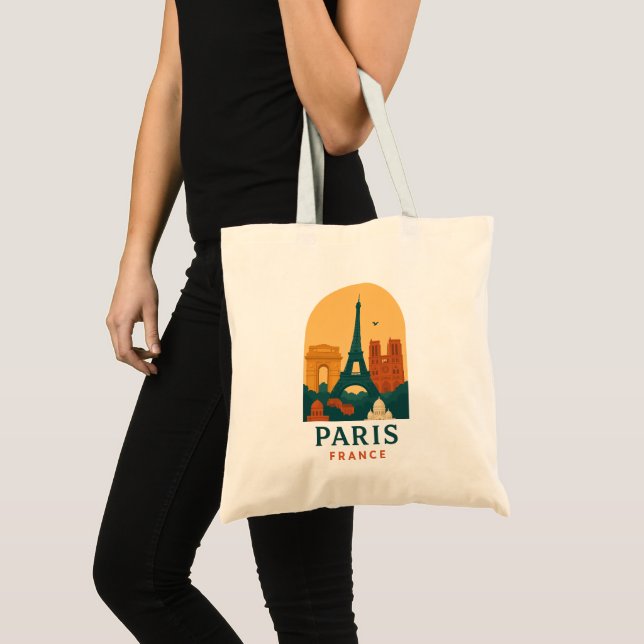 Bolsa de mão Vintage Paris – Catedral Francesa Ret (Frente (produto))