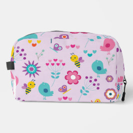 Bolsa de Maquiagem Retro Fofa Y2K de Pássaros e Ab