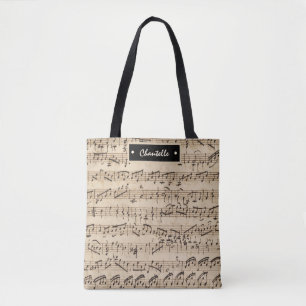 Bolsa de Música Folha de Vintagem Personalizada Ma