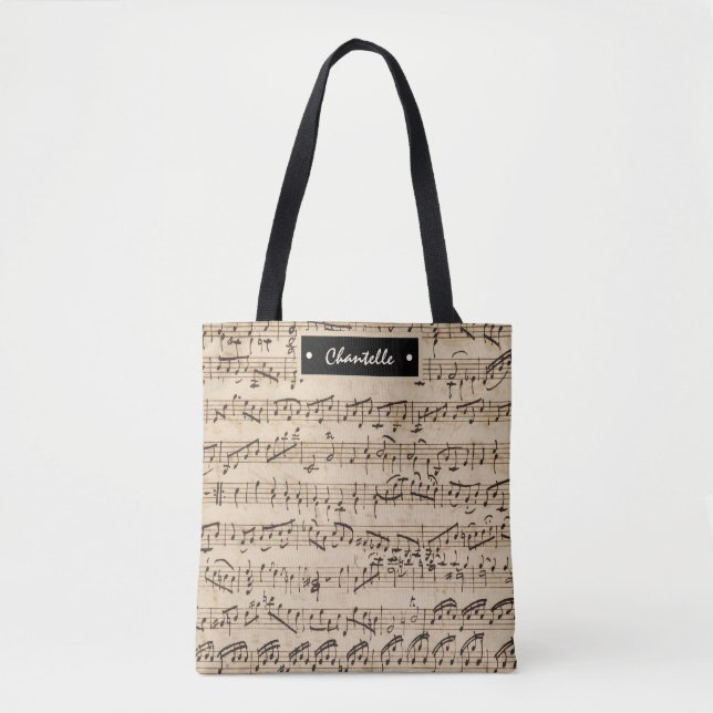 Bolsa de Música Folha de Vintagem Personalizada Ma (Frente)