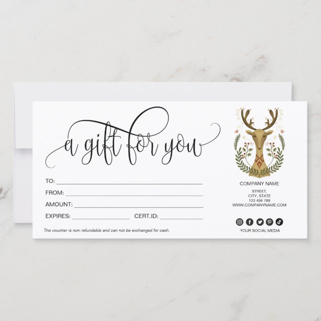 Bolsa de Natal Certificado de Cartão de Presente d (Frente)