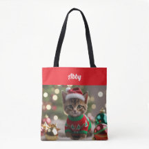 Bolsa de Natal Personalizado para Gato Abissino Ba
