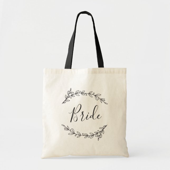 Bolsa de noiva. Casamento botânico preto e branco (Frente)