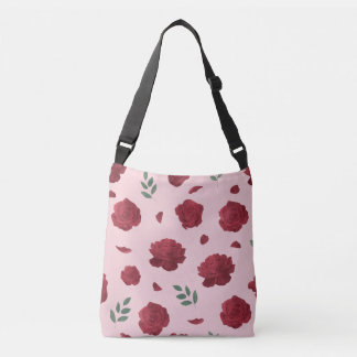 Bolsa de Ombro com Padrão de Rosa | Bolsa Tote
