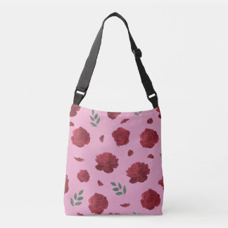 Bolsa de Ombro com Padrão de Rosas | Bolsa Tote
