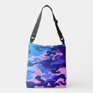 Bolsa de padrão de camuflagem azul