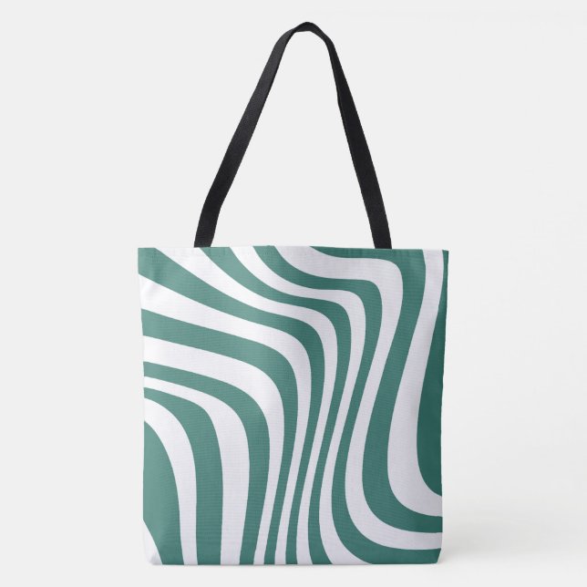 Bolsa de padrão verde e branco (Frente)