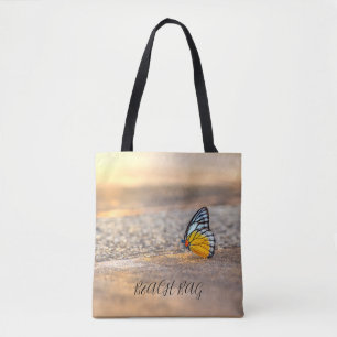 BOLSA DE PRAIA - Borboleta na areia