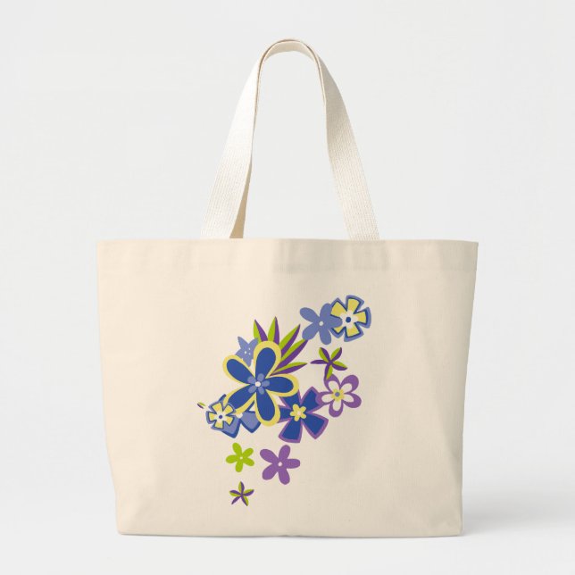 Bolsa de praia de Flores de Hula Pesada (Frente)