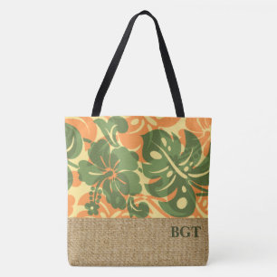 Bolsa de praia de Hibiscus Monogramas Kalakaua Hav