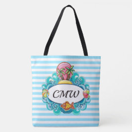 Bolsa de Praia Grande Tote - Listras nas Costas