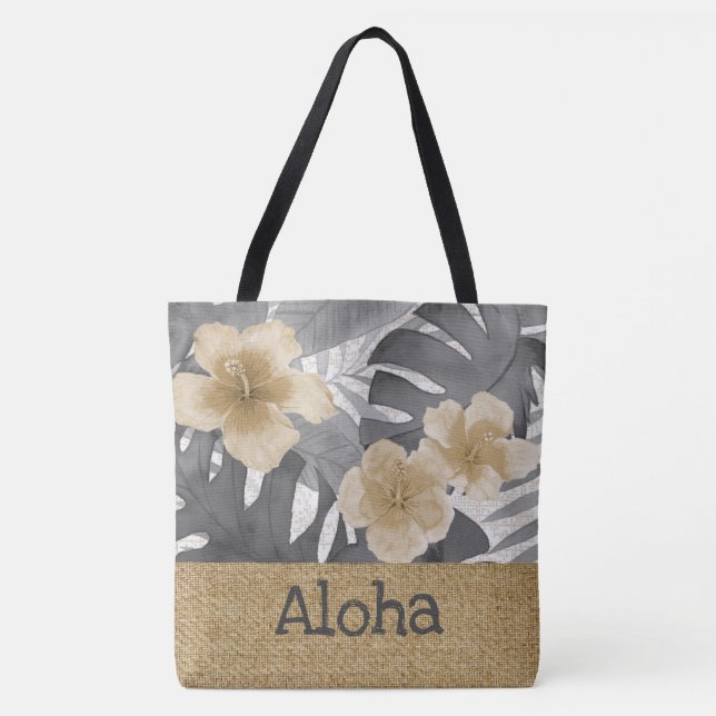 Bolsa de praia reversa de Cinzas tropicais Luana W (Frente)