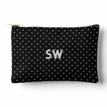 Bolsa de Presente com Pontos Elegantes e Iniciais