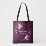 Bolsa de presente de Bridesmaid, rosa, púrpura, Bl<br><div class="desc">O elegante e moderno bolsa de presentes floral de meio-verão apresenta um buquê de rosas de aquarelas em tons de ameixa roxa, cor-de-rosa poeirenta, sábio com folhas botânicas verdes e escorridas e eucalipto. Por favor, encontre mais designs e variações na minha loja de "blisswedingpaperie". E fique à vontade para me...</div>