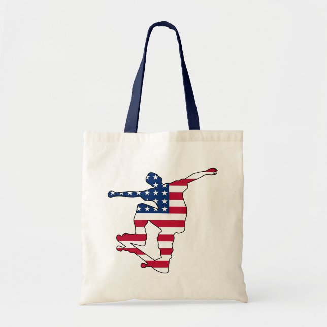 Bolsa de skateboarder de bandeira americana (Frente)