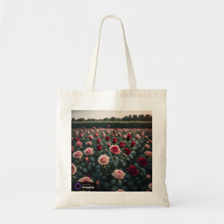Bolsa de tela flores rosas