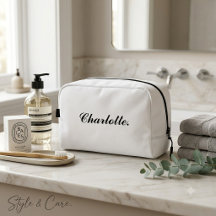 Bolsa de Toilete de Viagem com Nome Personalizado 