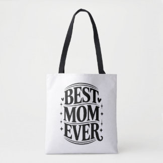 Bolsa de Tote com Letra Elegante - Melhor Mãe de T