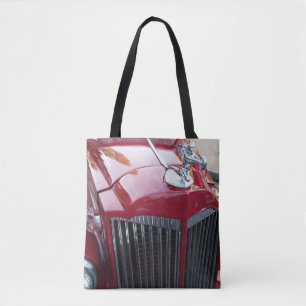 bolsa de tote de capuz de cromo de carro vermelho