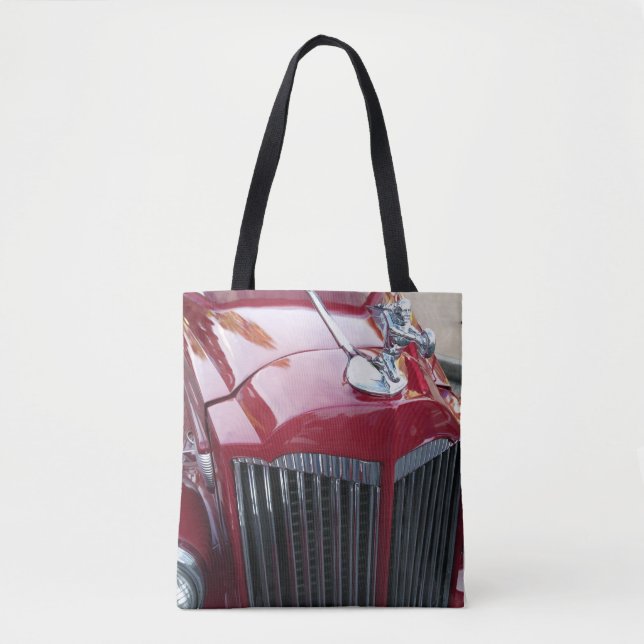 bolsa de tote de capuz de cromo de carro vermelho  (Frente)