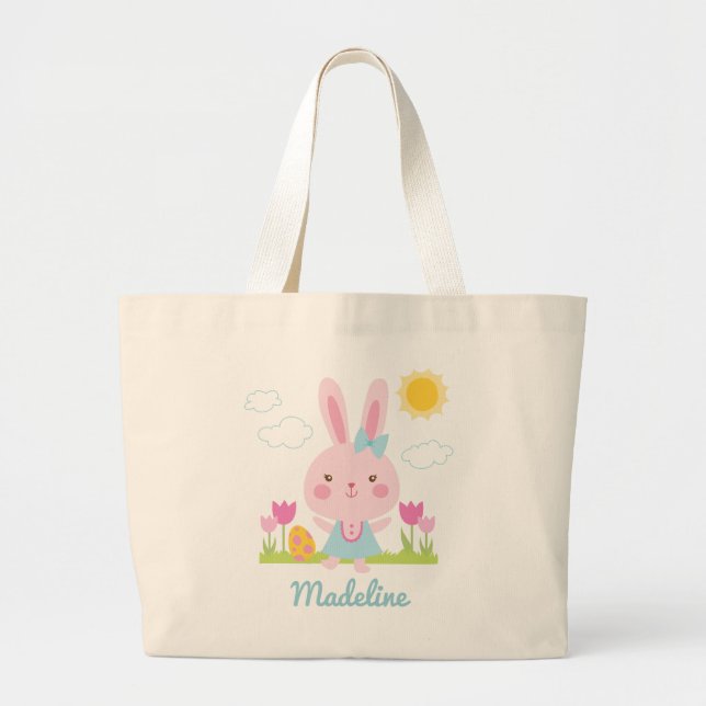 Bolsa de Tote de Coelhinho de Páscoa (Frente)