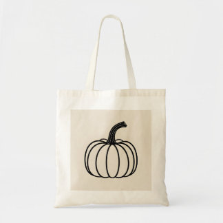 Bolsa de Tote de Linha de Abóbora Minimalista