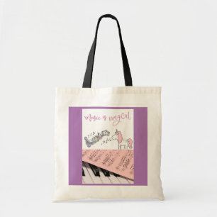 Bolsa de tote de livro de música do Unicórnio pa