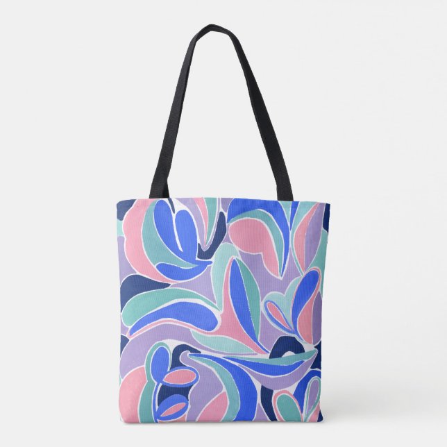 Bolsa de Tote de Pintura Abstrata Moderna Colorida (Verso)