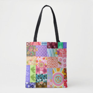 Bolsa de Tote do Groovy Boho Retro
