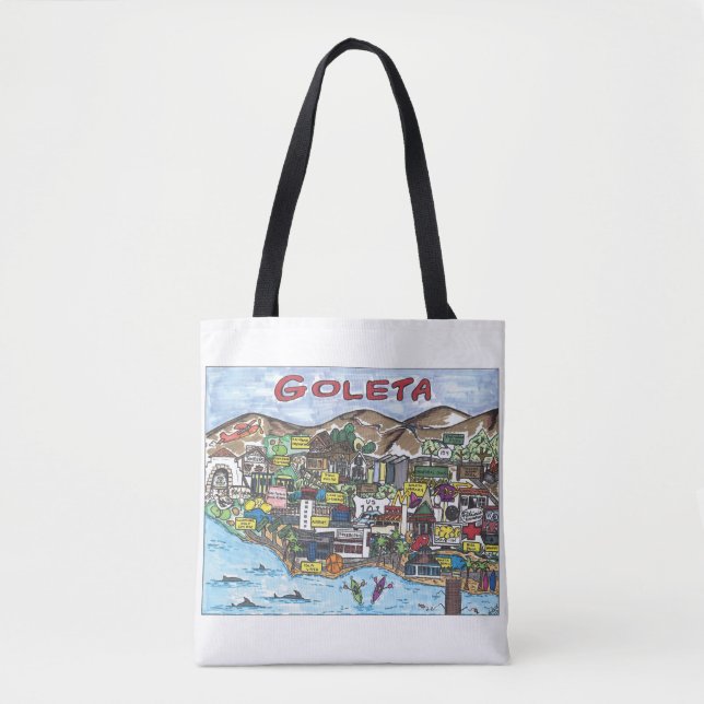 Bolsa de Tote do Mapa Goleta (Frente)