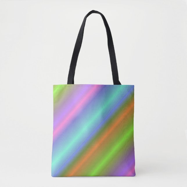bolsa de tote neon arco-íris (Frente)