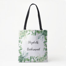 Bolsa de Tote Personalizada de Bridesmaid Eucalypt