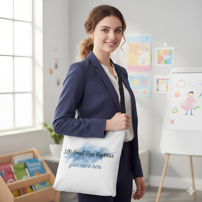 Bolsa de Tote Personalizada para Terapeuta da Fala (Criador carregado)