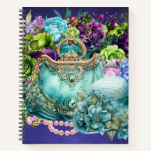 Bolsa de turquesa e chapéu