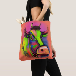 Bolsa de Vaca de Arte Colorida Divertida