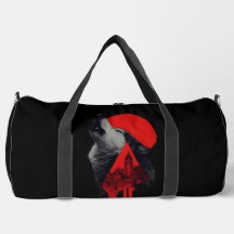 Bolsa de Viagem Abstract Trash Polka Howling Wolf