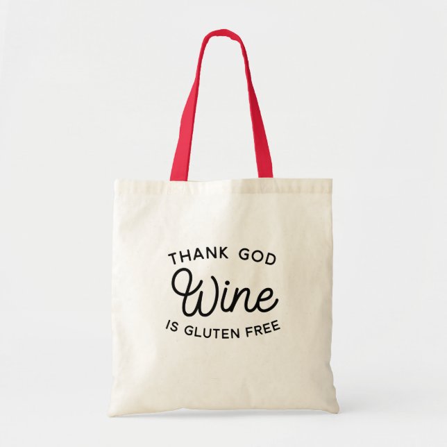 Bolsa de vinho engraçada, Gluten Free (Frente)
