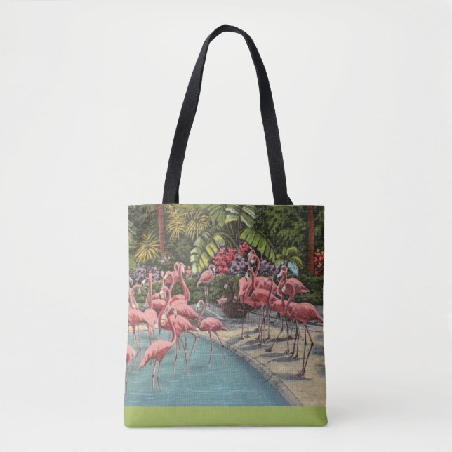 Bolsa do Ombro Flamingo Flamboyance, Rosa Tropical (Frente)