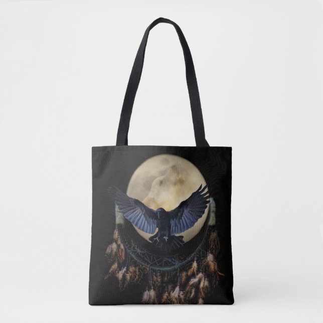 Bolsa do Sonho Nativo Americano, Raven e Wolf (Frente)