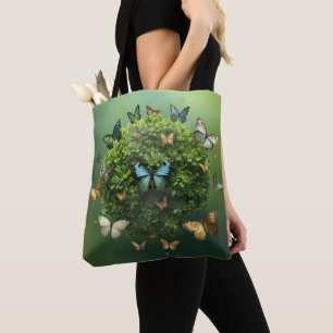 Bolsa Eco Tote Esfera da Harmonia da Borboleta Nat