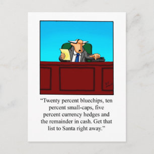 Bolsa EngraçadaMercado Natal Humor Cartão