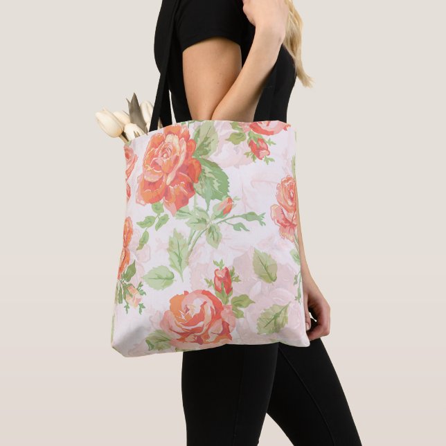 Bolsa floral laranja (Close Up)