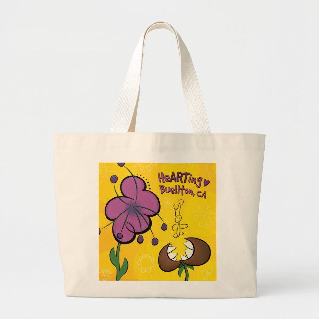 Bolsa - Flores de Rastreio - Buellton.Art (Frente)