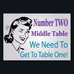 Bolsa Funny Número Dois Cartões de Mesa Média<br><div class="desc">Engraçado Bunco Número Dois Mesa Média para o seu grupo Bunco. Os jogadores apreciarão estas engraçadas placas retrorreflectoras para ajudá-los a se mover da mesa para a mesa após cada rodada.</div>