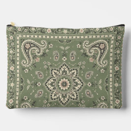Bolsa Grande com Fecho Eclair em Estampa Paisley V